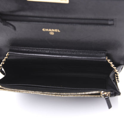 Chanel Caviar Quilted Golden Class Wallet On Chain WOC Black 4 of 10