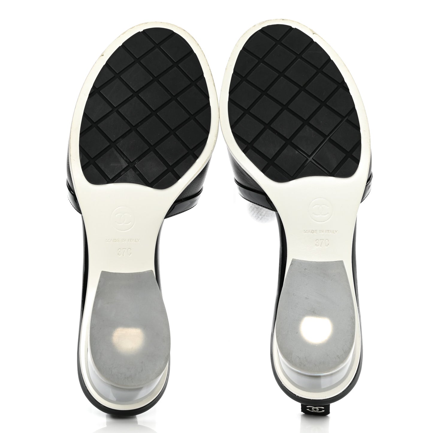 Lambskin PVC Mule 37 Black Transparent