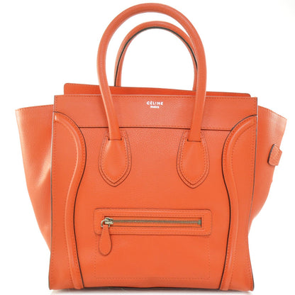 Celine Pebbled Leather Mini Luggage Bag Vermillion 1 of 9