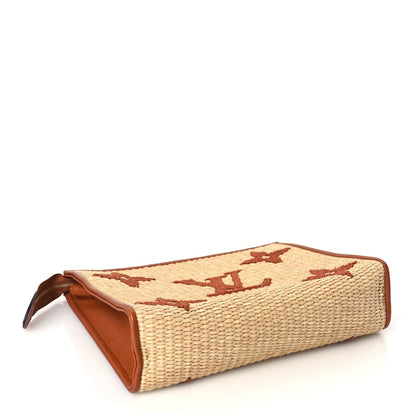 Louis Vuitton Raffia Monogram Giant Toiletry Pouch 26 Tan 4 of 6