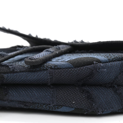 Christian Dior Canvas Embroidered Camouflage Saddle Bag Blue 10 of 11