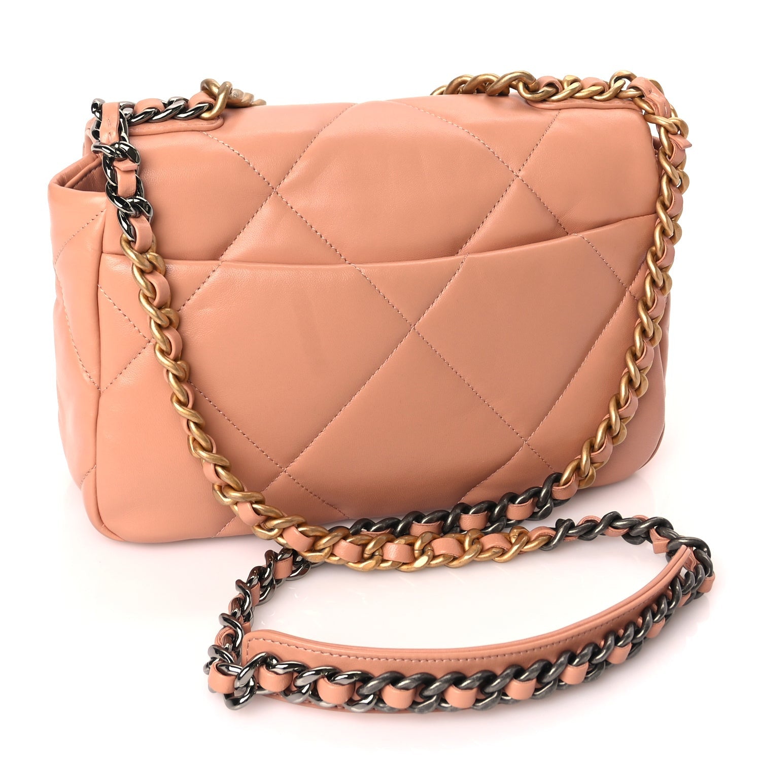 Chanel Lambskin Quilted Medium  19 Flap Beige 2 of 10