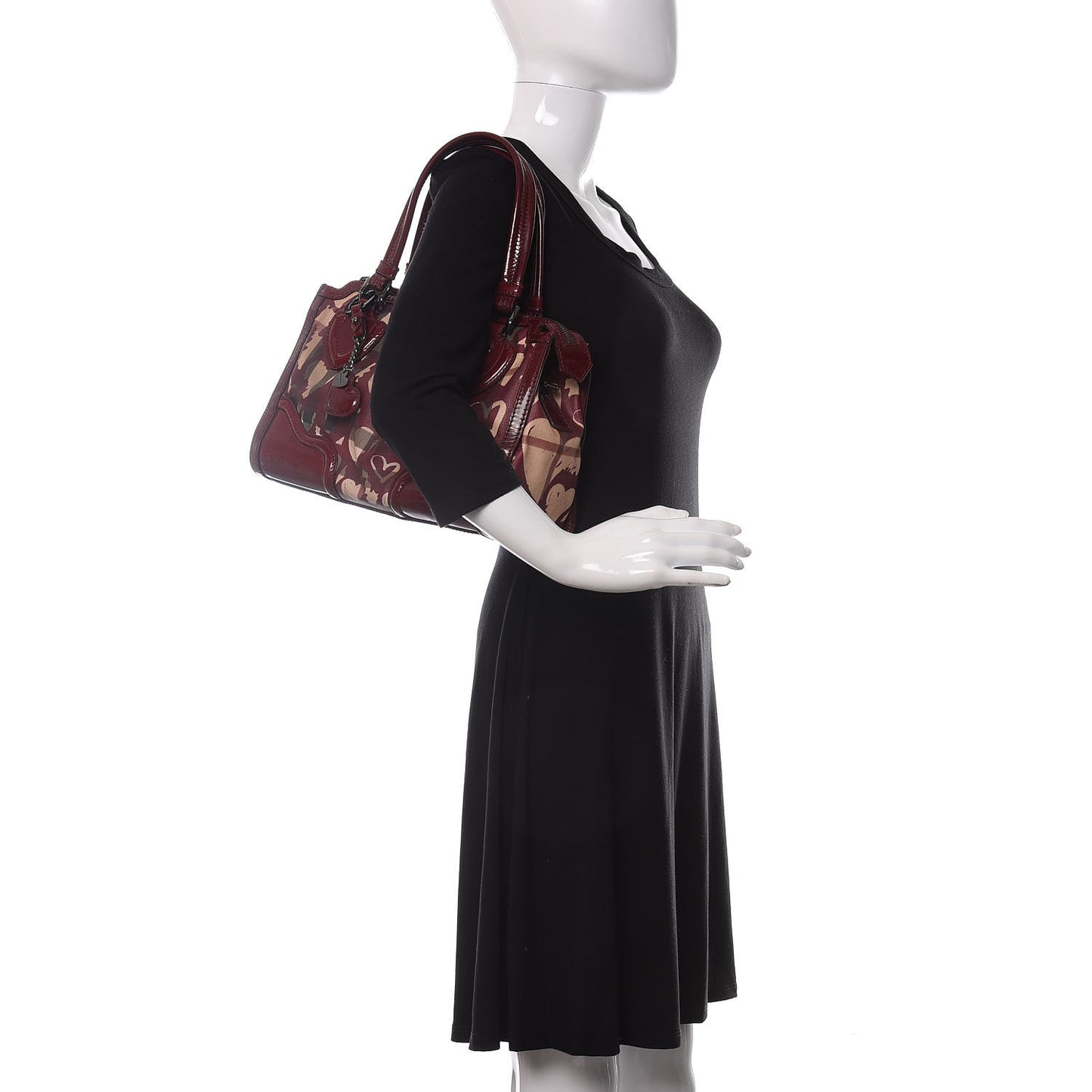 Nova Check Heart Print Pilgrim Satchel Berry
