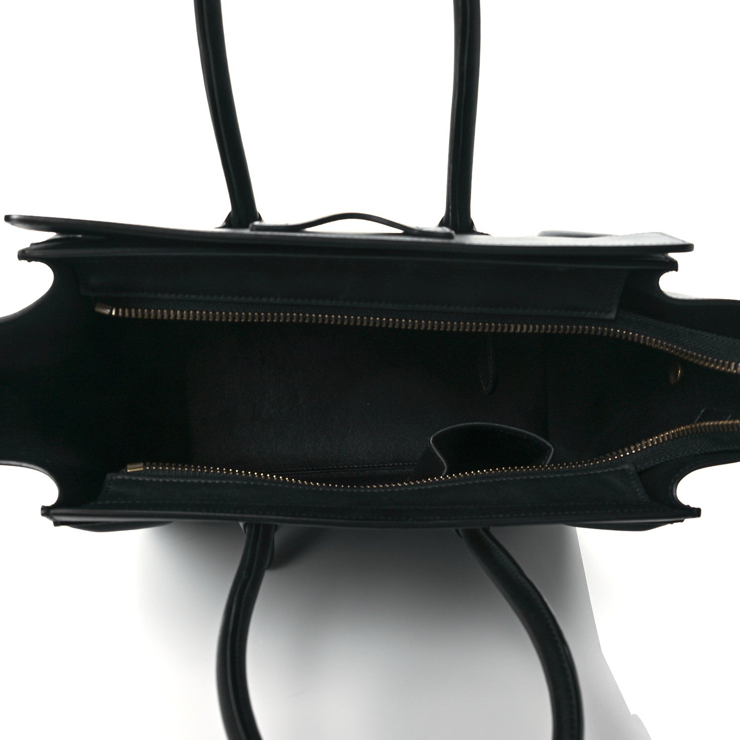 Celine Drummed Calfskin Micro Luggage Black 5 of 9