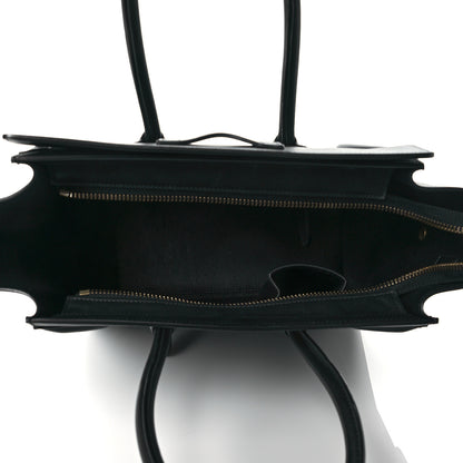 Celine Drummed Calfskin Micro Luggage Black 5 of 9