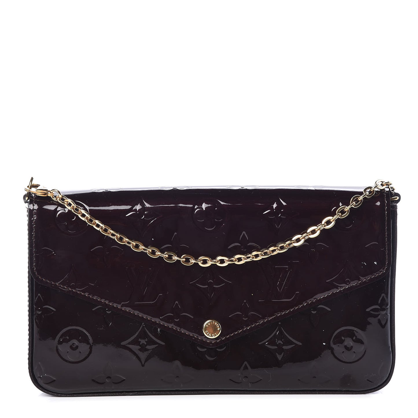 Vernis Pochette Felicie Chain Wallet Amarante