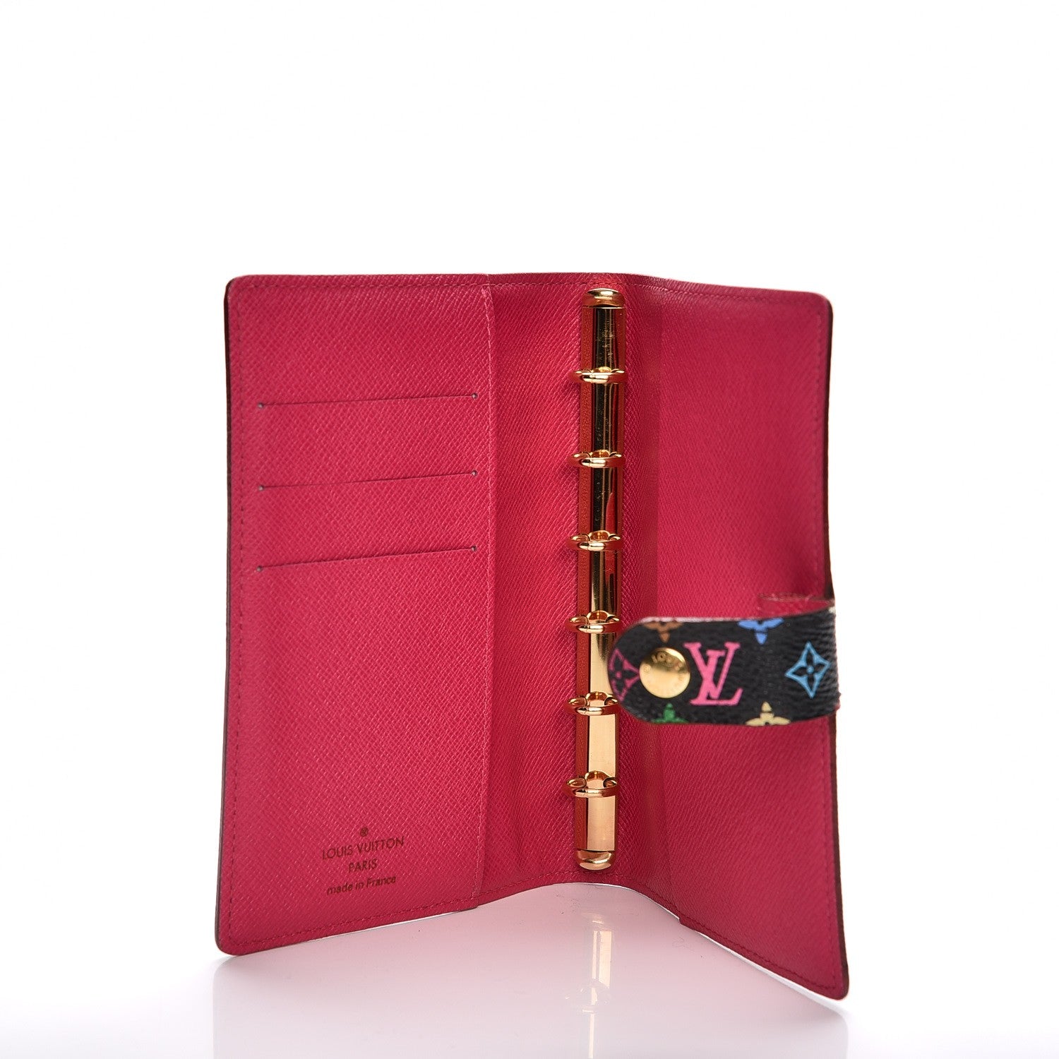 Louis Vuitton Monogram Multicolor Small Ring Agenda Cover Black Grenade 5 of 7