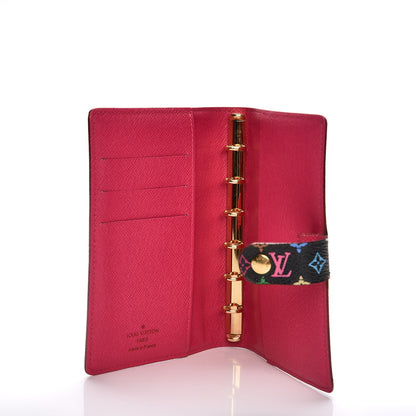 Louis Vuitton Monogram Multicolor Small Ring Agenda Cover Black Grenade 5 of 7