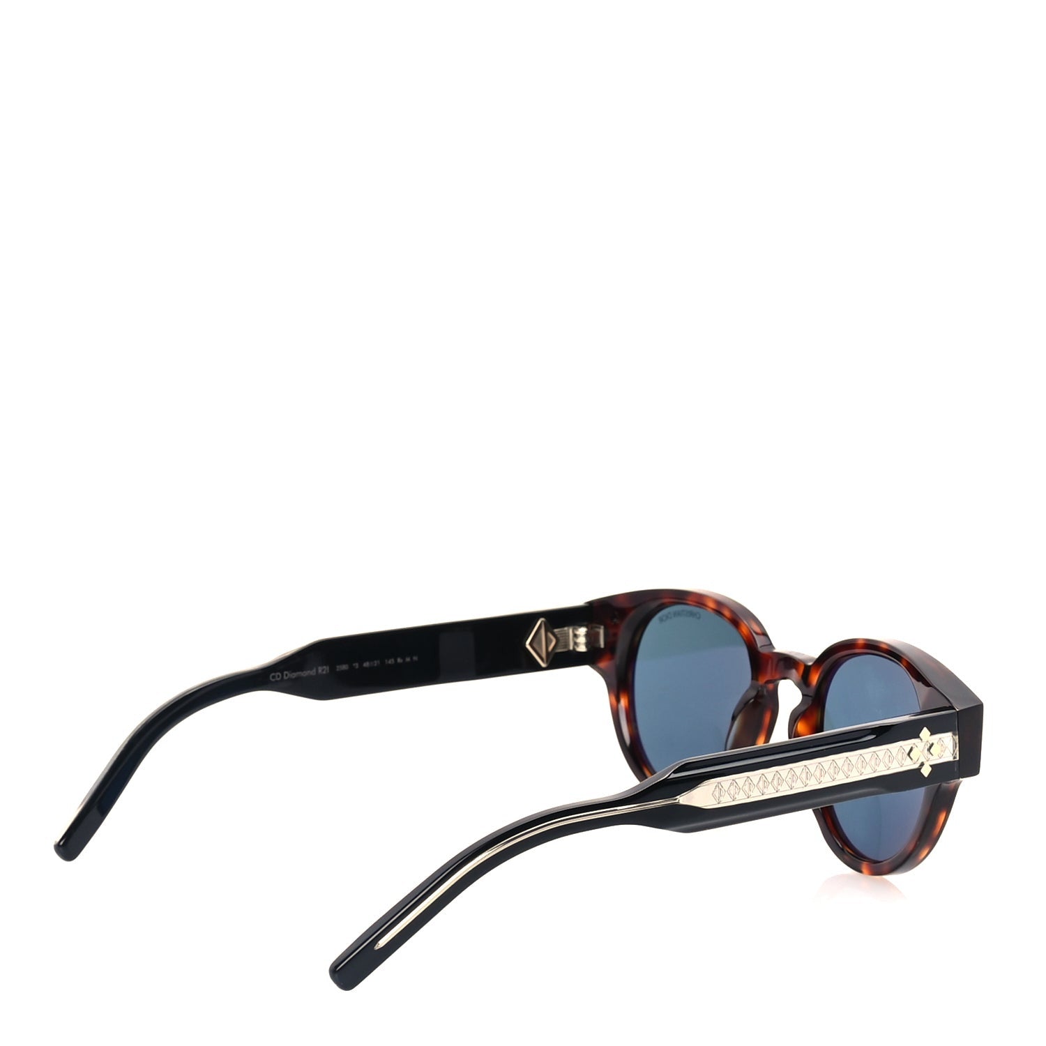 Christian Dior Acetate Rectangular CD Diamond R2I Sunglasses  Tortoise 3 of 7