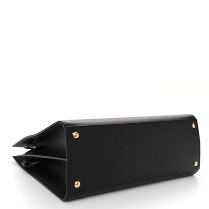 Burberry Grainy Calfskin Large Title Tote Black 4 of 9