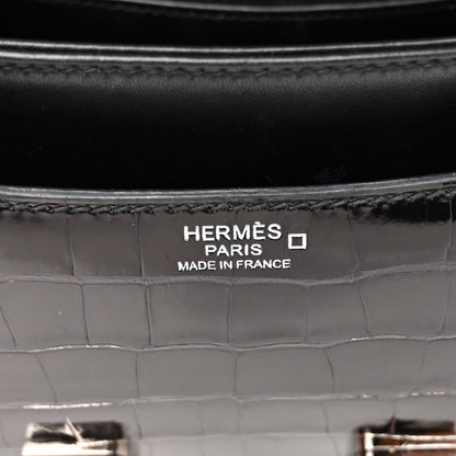 Hermes Shiny Alligator Constance 24 Black 6 of 11