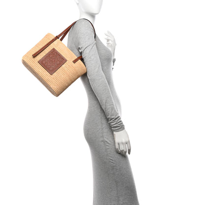 Loewe Raffia Small Square Basket Tote Bag Natural Tan 2 of 10
