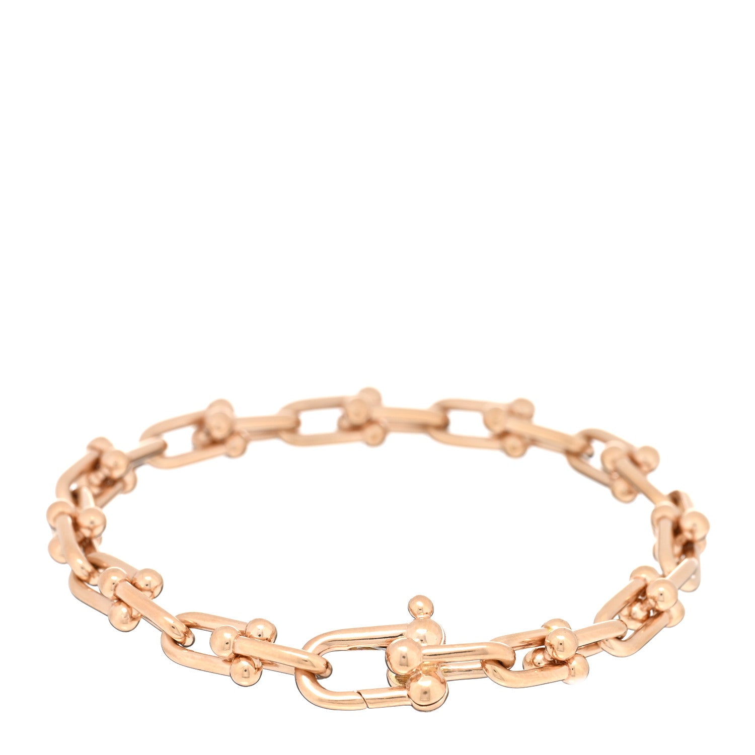 Tiffany 18K Rose Gold Small HardWear Link Bracelet 2 of 4