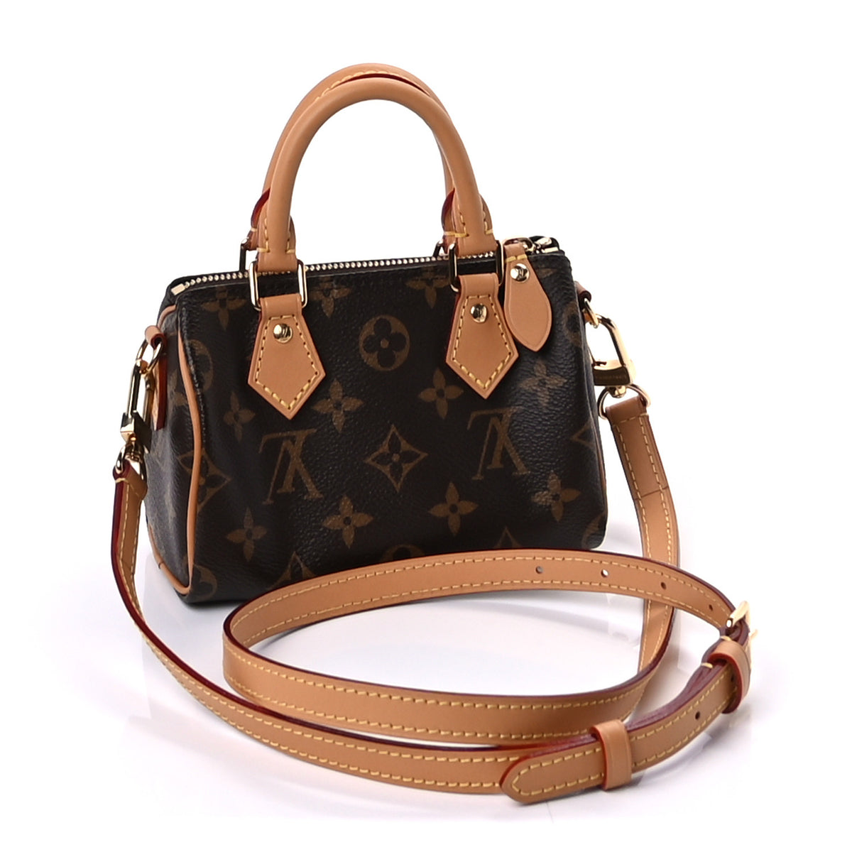 Louis Vuitton Monogram Nano Speedy Bandouliere 2 of 8