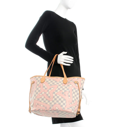 Louis Vuitton Damier Azur Tahitienne Neverfull MM 2 of 10