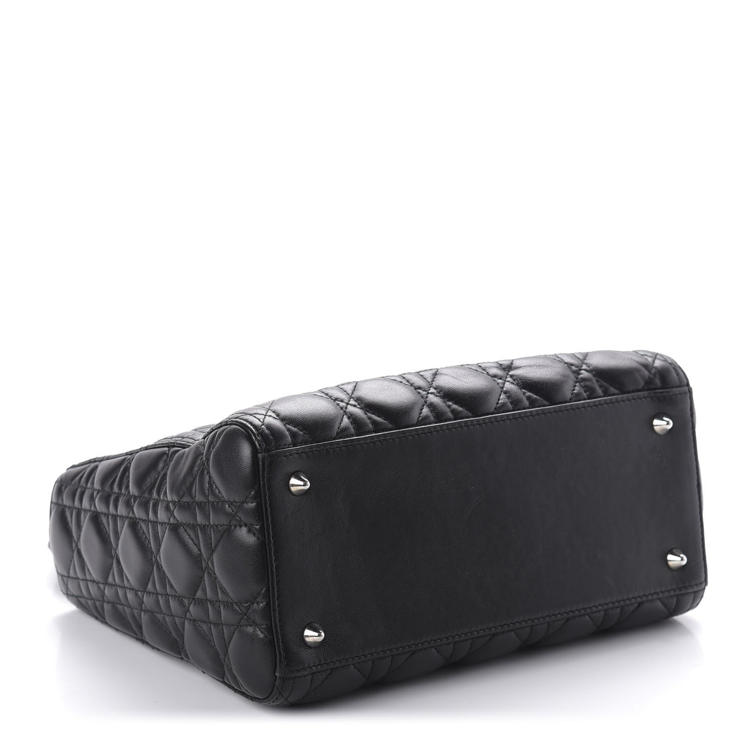 Christian Dior Lambskin Cannage Medium Lady Dior Black 4 of 10