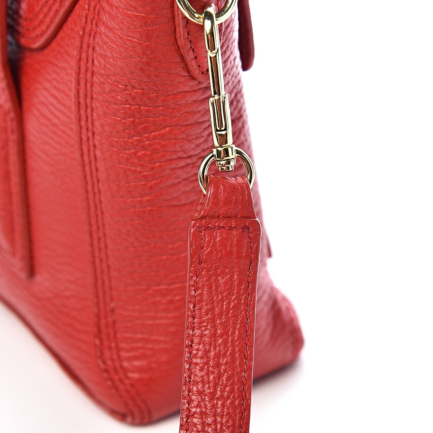 3.1 Textured Calfskin Mini Pashli Satchel Red