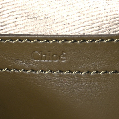 Chloe Suede Calfskin Small Marcie Saddle Bag Deep Olive 7 of 8
