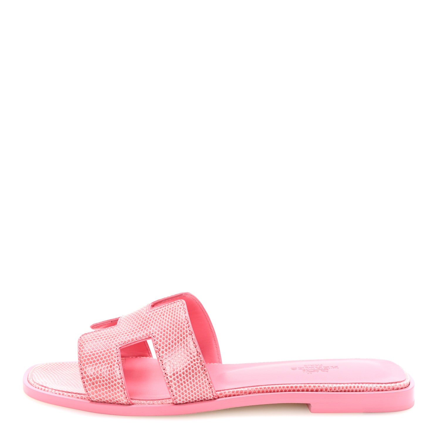 Hermes Lizard Oran Sandals 38 Pavot 1 of 10