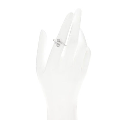 David Yurman 18K White Gold Diamond Solari Bypass Ring 53 6.5 2 of 5