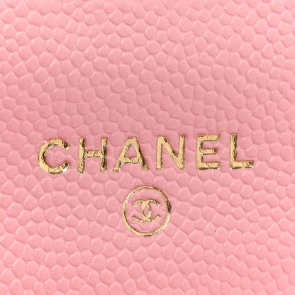 Chanel Caviar Quilted Mini Clutch With Chain Pink 6 of 10