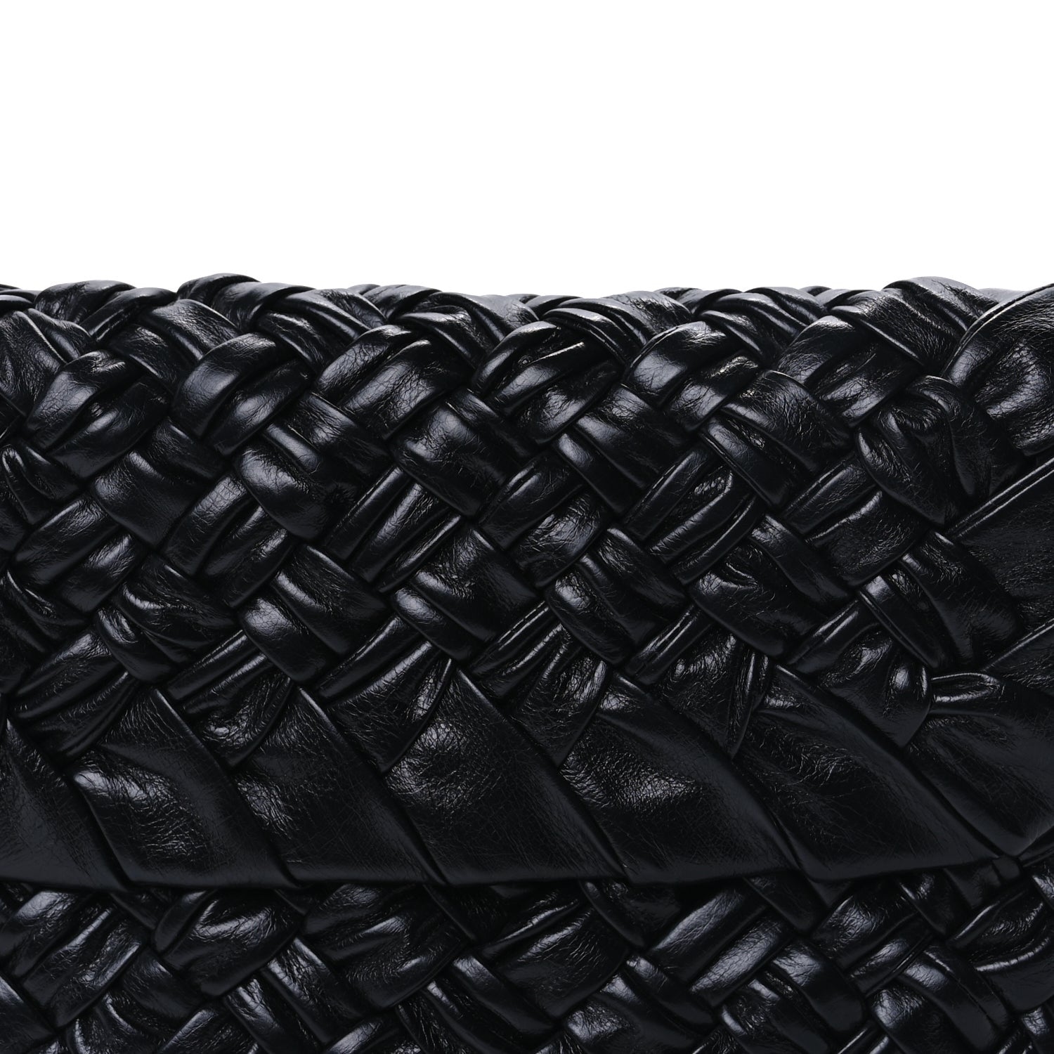 Bottega Veneta Calfskin Foulard Intreccio Kalimero Città Shoulder Bag Black 6 of 8