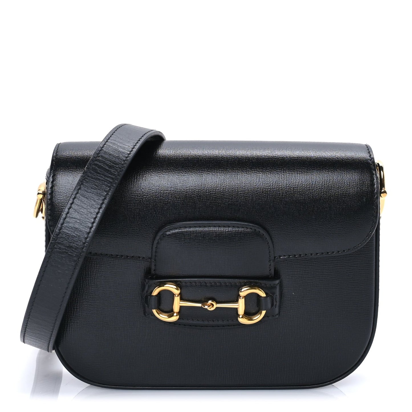 Azalea Calfskin Horsebit 1955 Shoulder Bag  Black