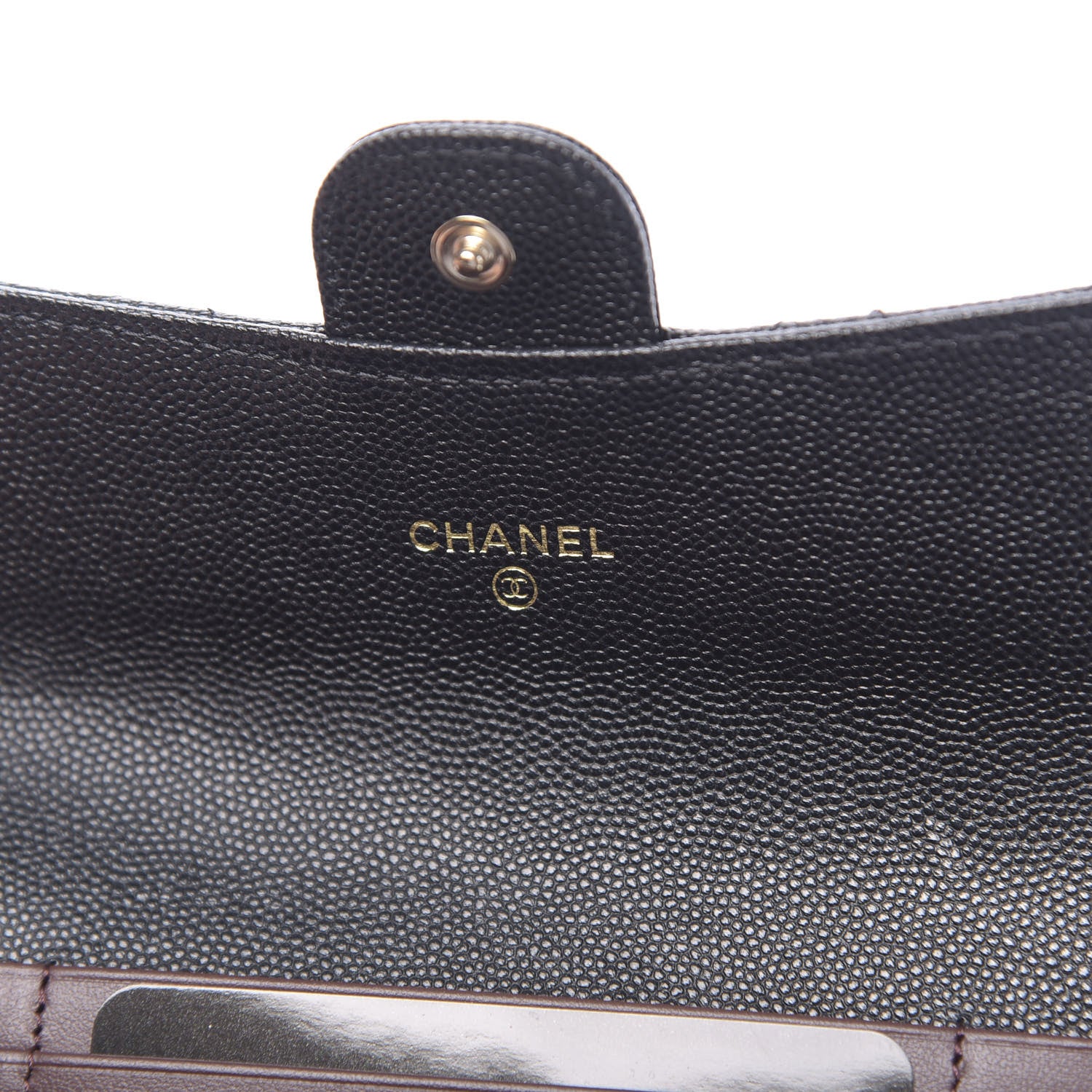 Chanel Caviar Quilted Medium Gusset Flap Wallet Black 6 of 9