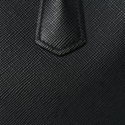 Prada Saffiano Cuir Medium Double Bag Black Mughetto 6 of 8