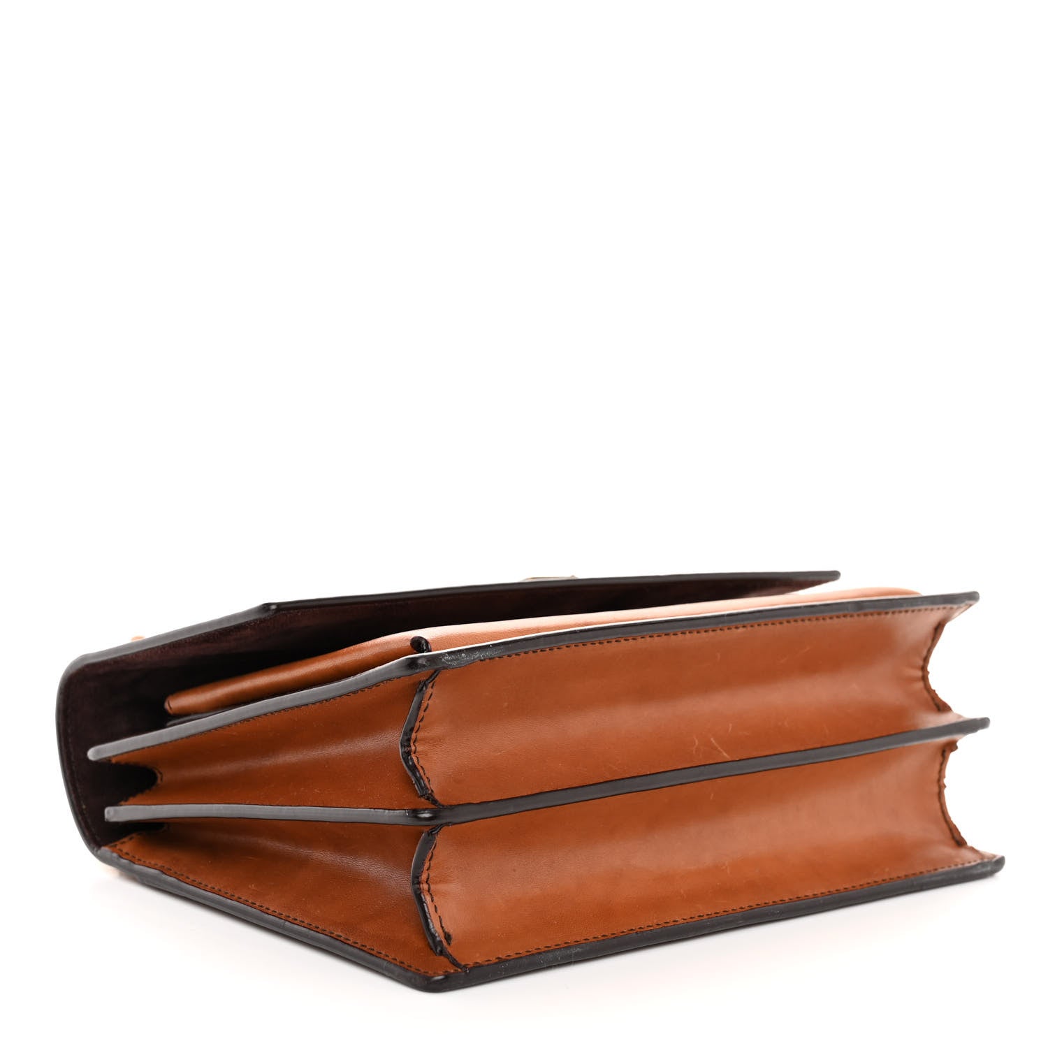 Saint Laurent Calfskin Medium Monogram Sunset Shoulder Bag With Braided Strap Natural Brown 4 of 9