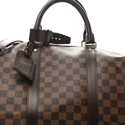 Louis Vuitton Damier Ebene Keepall Bandouliere 55 10 of 14