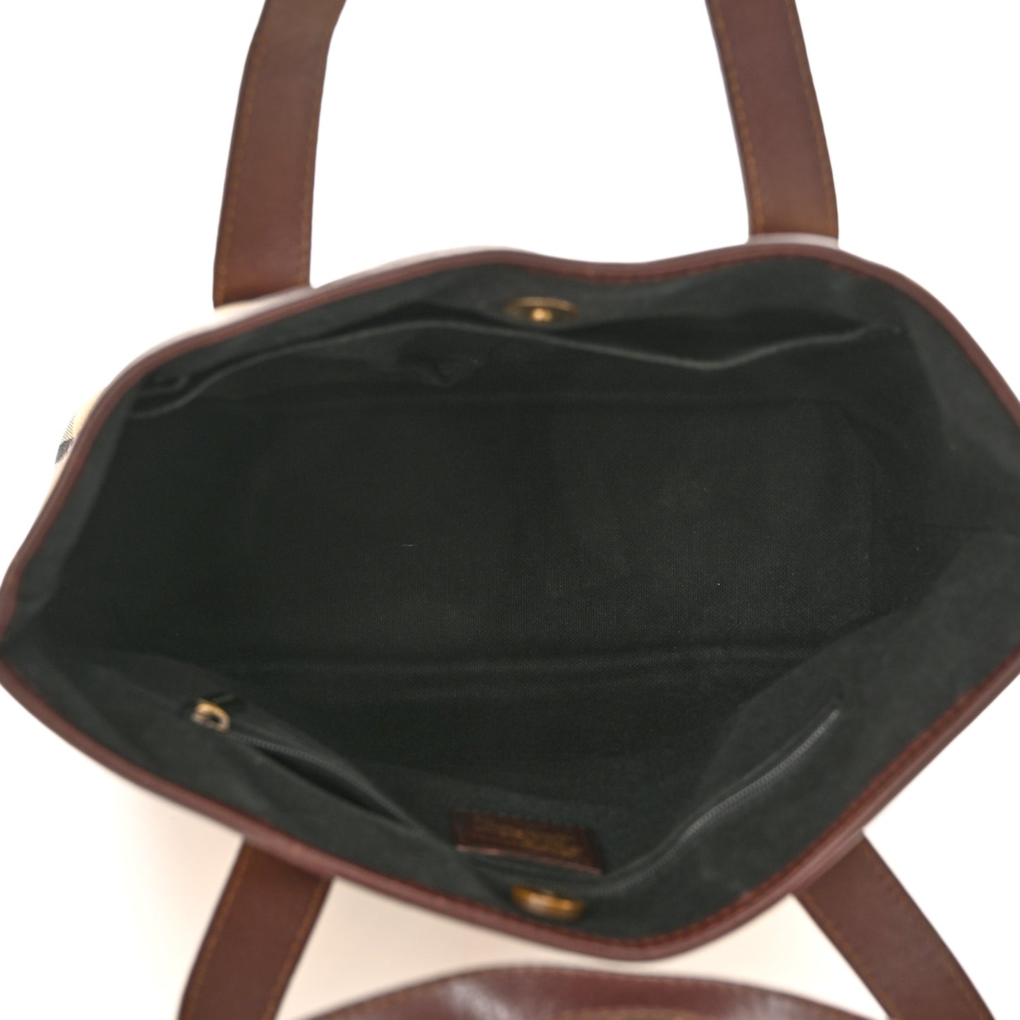 Haymarket Check Studded Tote Chocolate