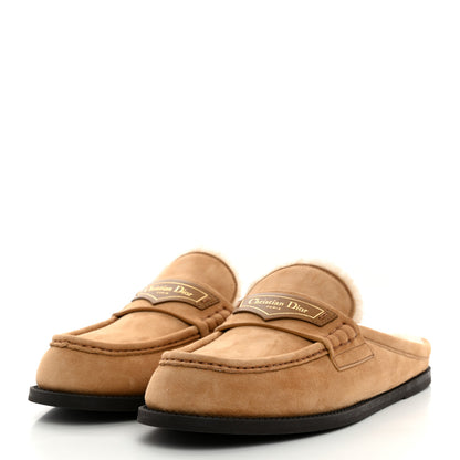 Christian Dior Suede Goatskin Boy Loafer Mule 38 Chestnut 3 of 8