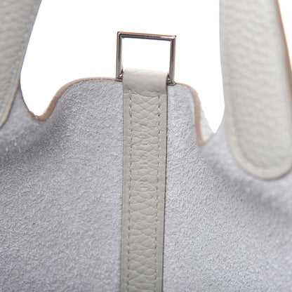 Hermes Taurillon Clemence Picotin Lock 18 PM Gris Perle 9 of 10