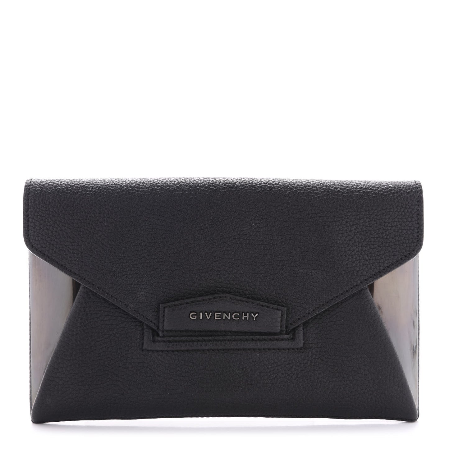 Sugar Goatskin Small Antigona Envelope Clutch Black