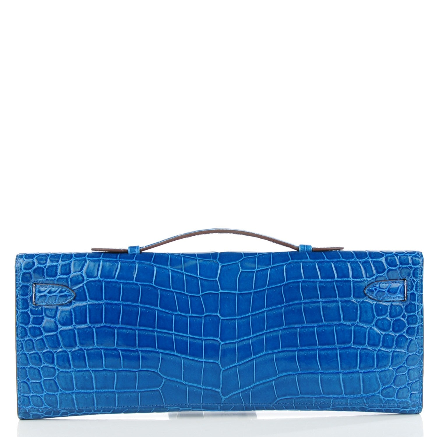 Hermes Shiny Niloticus Crocodile Kelly Cut Pochette Mykonos 4 of 19