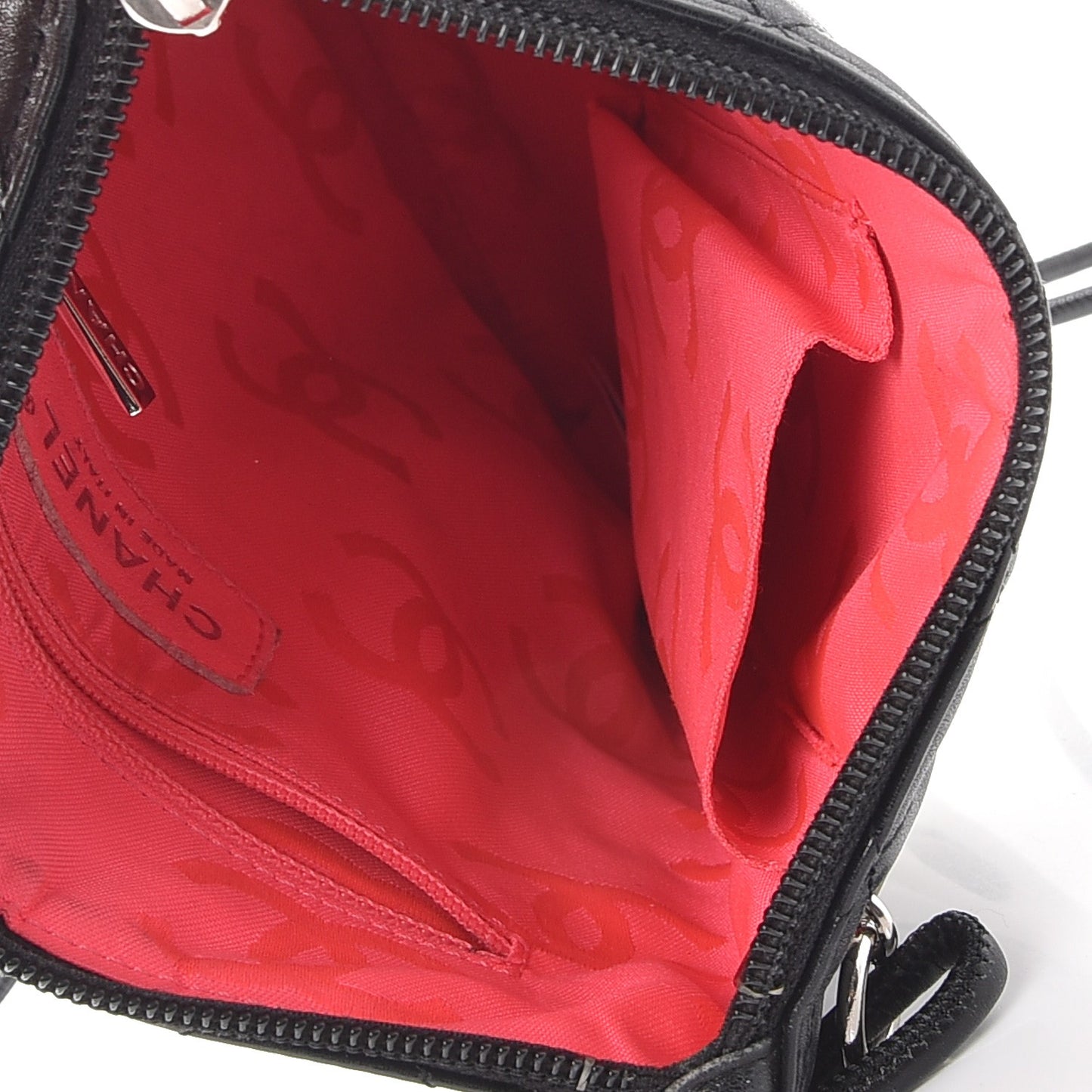 Calfskin Cambon Flat Messenger Black