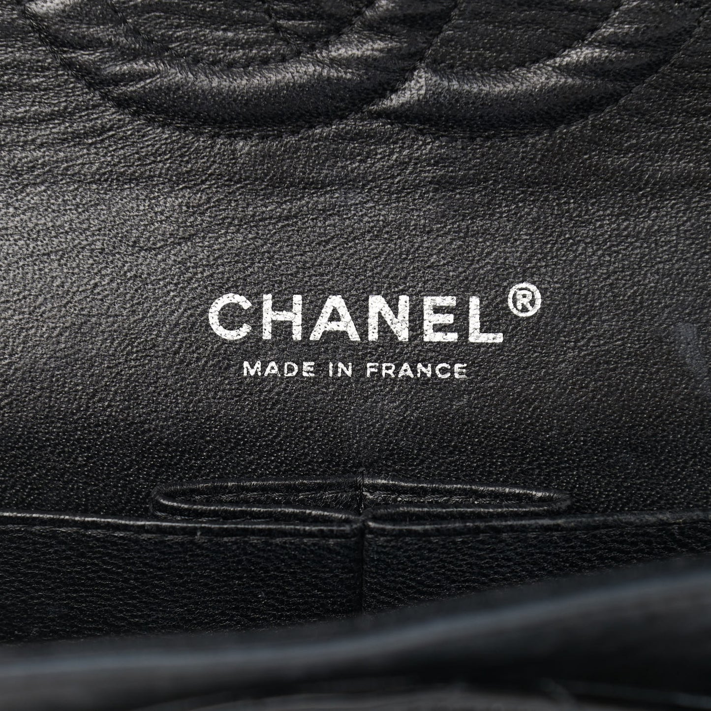 Patent Quilted Medium Double Flap Black