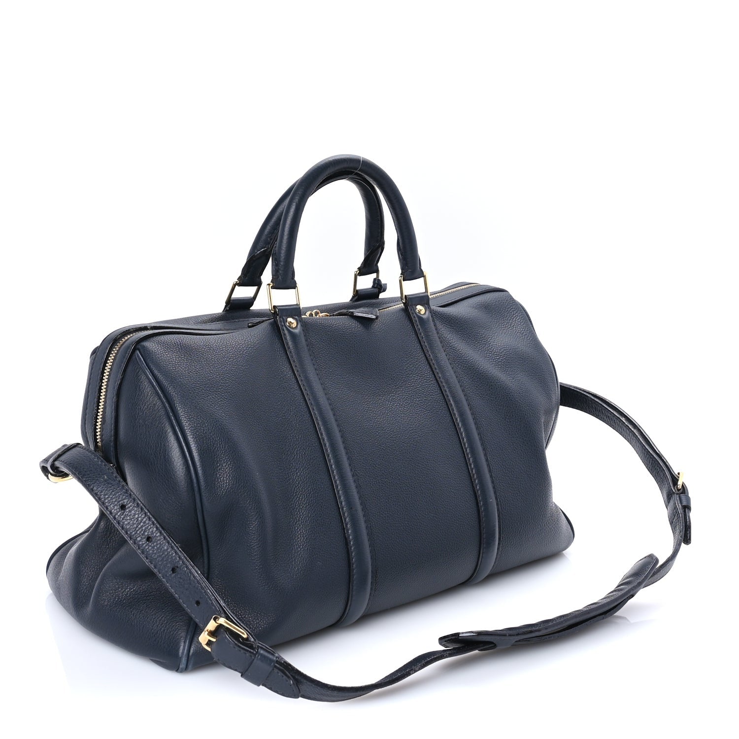 Louis Vuitton Calfskin Sofia Coppola SC Bag MM Blue 2 of 7