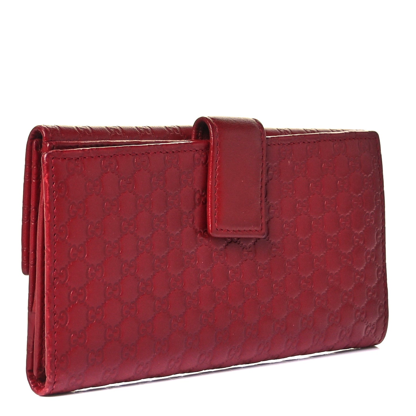 Microguccissima Continental Flap Wallet Red