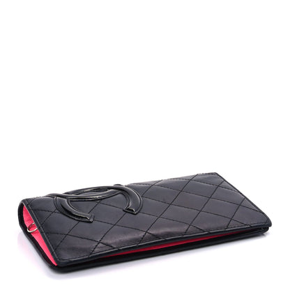 Chanel Calfskin Quilted Cambon Yen Wallet Black 4 of 7