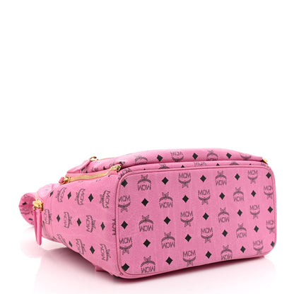 MCM Visetos Studded Medium Dual Stark Backpack Pink 4 of 10