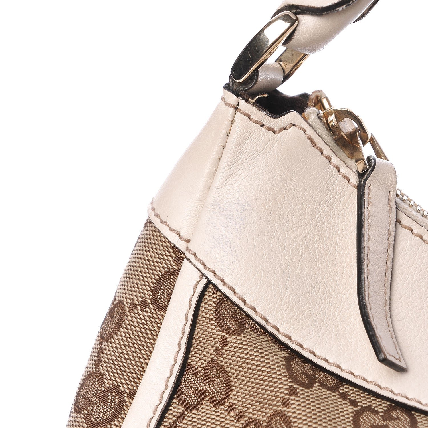 Gucci Monogram Large D Gold Ring Hobo Off White 15 of 16