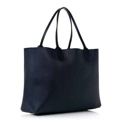 Gucci GG Supreme Monogram Blooms Medium Reversible Tote Beige Blue Navy 4 of 19