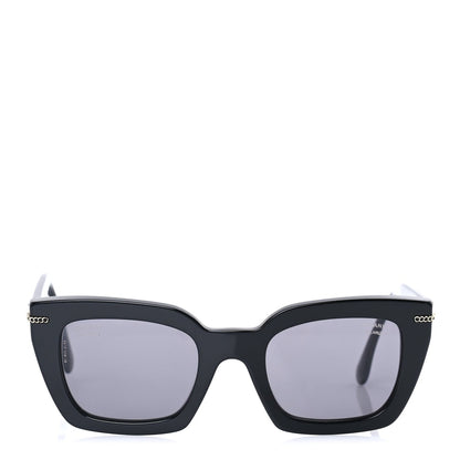 Chanel Acetate Polarized CC Butterfly Sunglasses 5509  Black 2 of 7