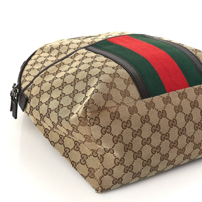 Gucci GG Monogram Web Medium Classic Backpack Brown 13 of 16