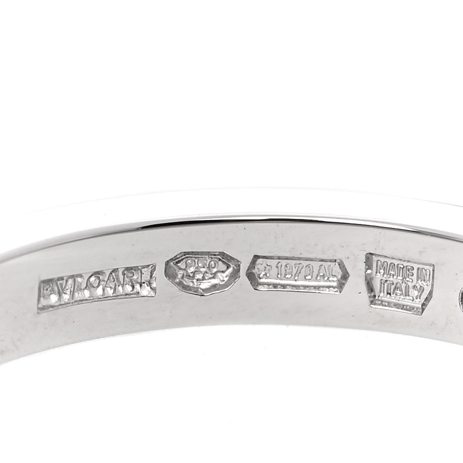 Bulgari Platinum MarryMe Wedding Band Ring 58 8.25 4 of 5