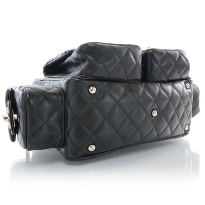 Chanel Calfskin Quilted Small Cambon Multipocket Reporter Black 4 of 9