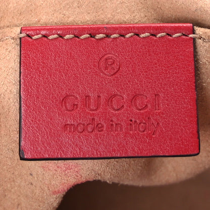 Gucci Calfskin Matelasse Mini GG Marmont Shoulder Bag  Hibiscus Red 5 of 8
