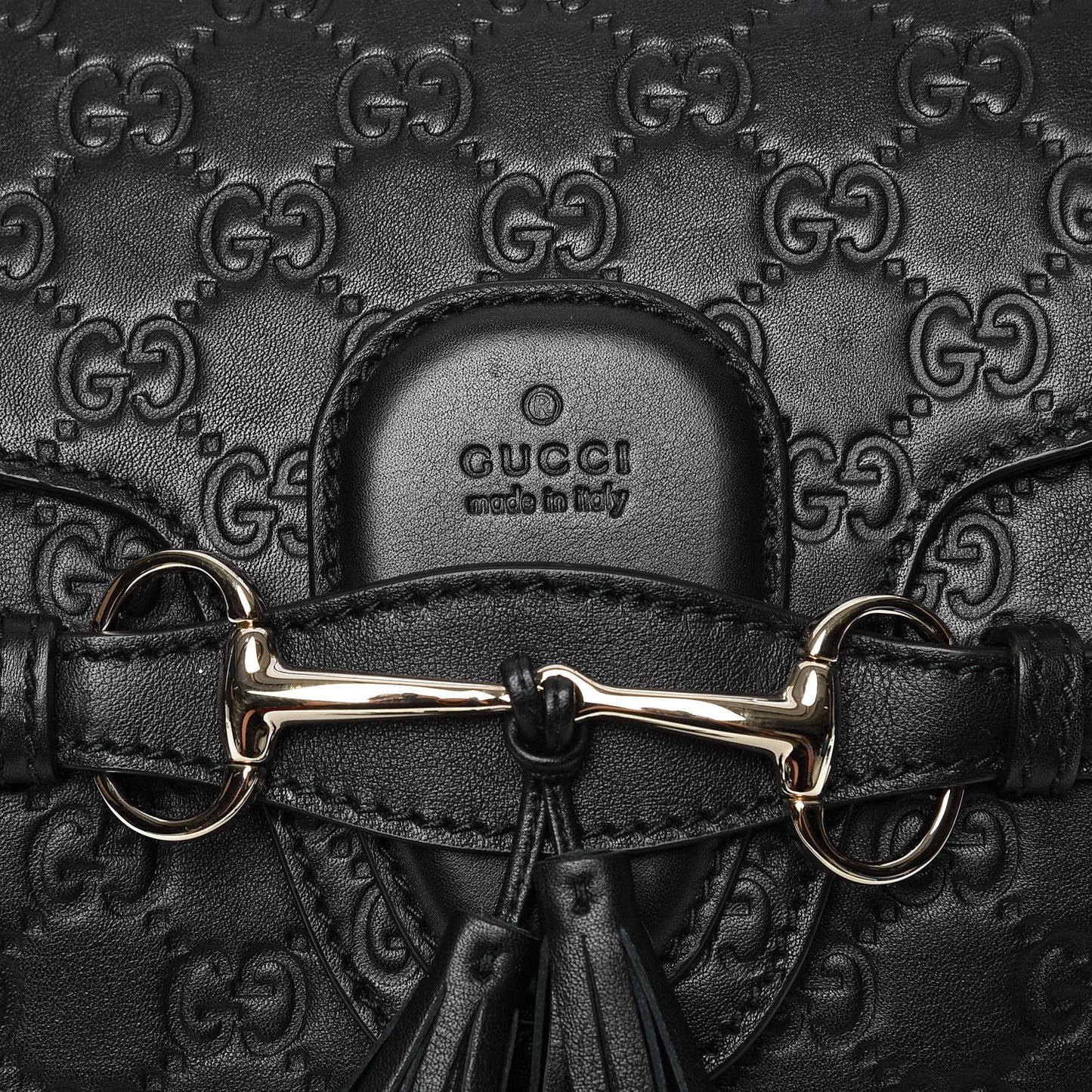 Guccissima Medium Emily Hobo Black